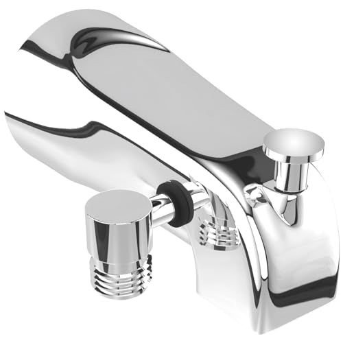 Tub Spout with Diverter Chrome, Fits Threaded 1/2" or 3/4" IPS Raeflow