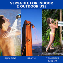 Load image into Gallery viewer, Self-Closing Shower Valve with Pull Chain, Chrome, Indoor or Outdoor Use
