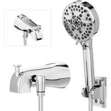Load image into Gallery viewer, All Metal Tub Spout with Diverter, 10 Settings Hand held Shower, Switch, Bathtub Faucet with Sprayer Chrome
