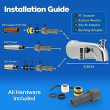 Load image into Gallery viewer, Tub Spout with Diverter Chrome, Fits Threaded 1/2&quot; or 3/4&quot; IPS
